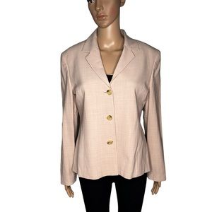 Inwear essentials women cream long sleeve button up suit blazer size 8